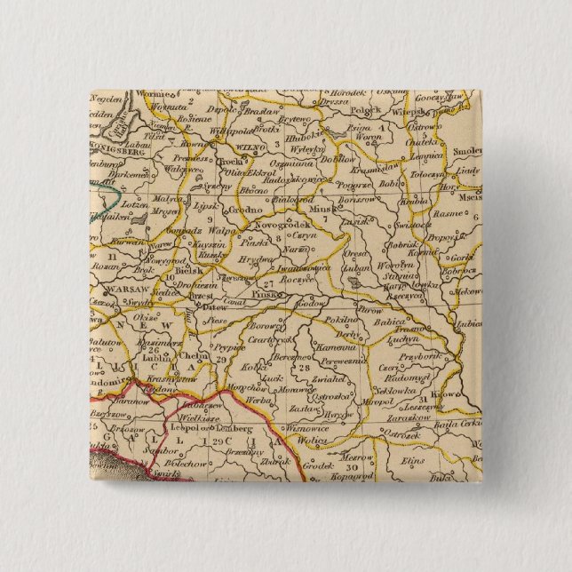 Badge Carré 5 Cm Pologne, 1772 (Devant)