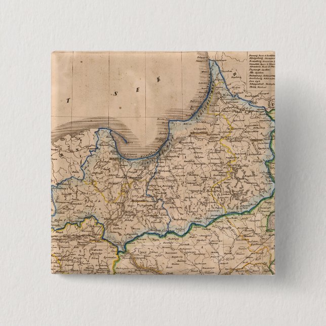 Badge Carré 5 Cm Pologne et Russie (Devant)