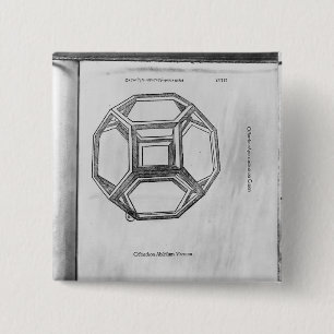 Badge Carré 5 Cm Polyèdre, de 'De Divina Proportione'