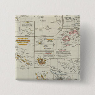 Badge Carré 5 Cm Polynésie, îles du Pacifique