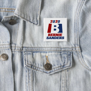 Badge Carré 5 Cm Ponceuses de Bernie pour le président 2020