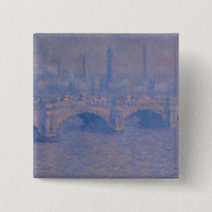 Badge Carré 5 Cm Pont Claude Monet Waterloo