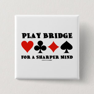 Badge Carré 5 Cm Pont de jeu pour un esprit plus pointu (pont en