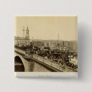Badge Carré 5 Cm Pont de Londres, c.1880 (photo de sépia)