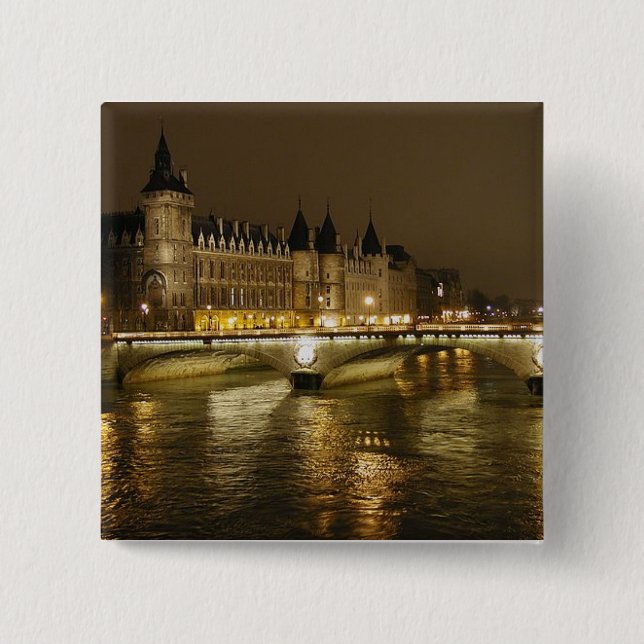Badge Carré 5 Cm Pont de nuit (Devant)