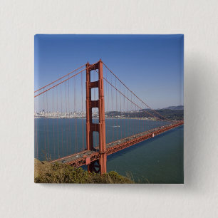 Badge Carré 5 Cm Pont du Golden Gate, San Francisco, Californie, 10