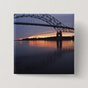 Badge Carré 5 Cm Pont Sagamore sur le canal de Cape Cod, 2