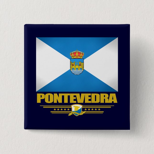 Badge Carré 5 Cm Pontevedra (Devant)