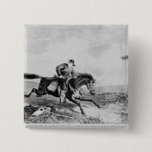 Badge Carré 5 Cm Pony Express américain