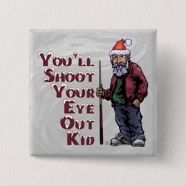 Badge Carré 5 Cm Pool Guru Tire L'Oeil (Devant)