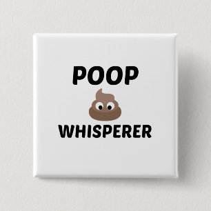 BADGE CARRÉ 5 CM POOP WHISPERER