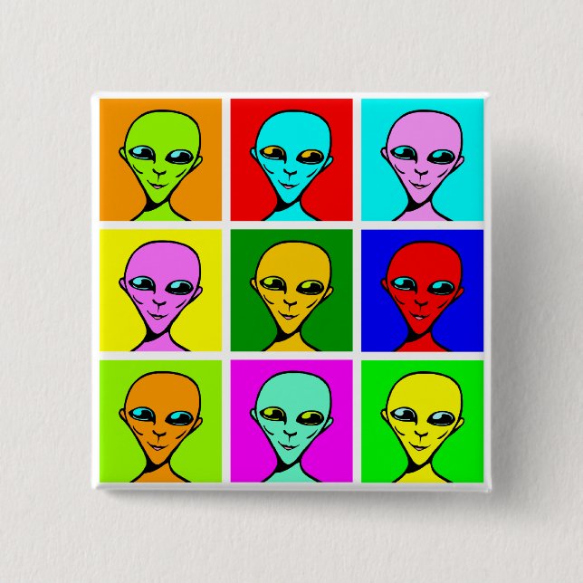 Badge Carré 5 Cm Pop multiversal (Devant)