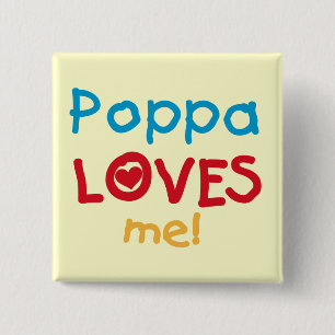 Badge Carré 5 Cm Poppa m'aime T-shirts et cadeaux