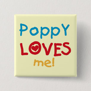 Badge Carré 5 Cm Poppy aime moi t-shirts et cadeaux