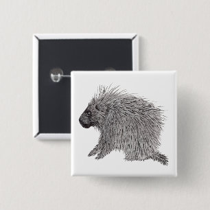 Badge Carré 5 Cm Porcupine