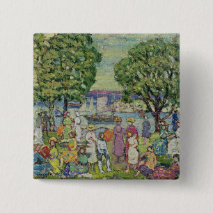 Badge Carré 5 Cm Port de Gloucester (huile sur la toile)