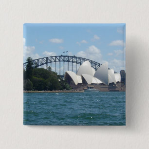 Badge Carré 5 Cm port de Sydney