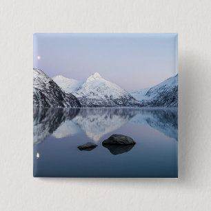 Badge Carré 5 Cm Portage Lake Twilight
