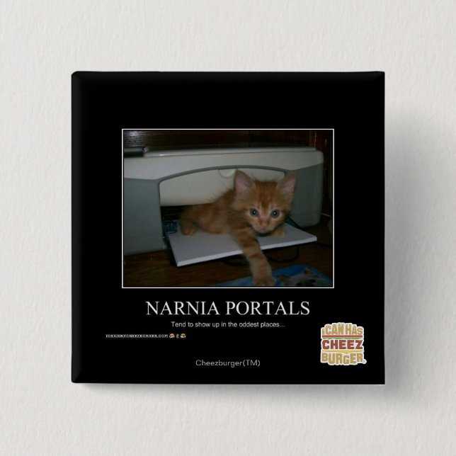 Badge Carré 5 Cm Portails de Narnia (Devant)