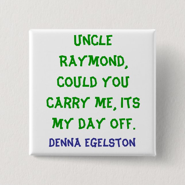 Badge Carré 5 Cm Portez-moi (Devant)