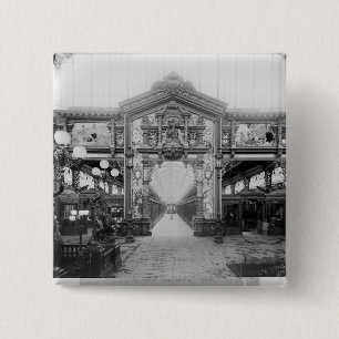 Badge Carré 5 Cm Portique de tissu à l'exposition universelle