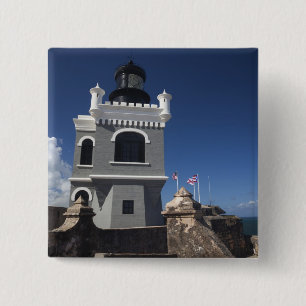 Badge Carré 5 Cm Porto Rico, San Juan, Vieux San Juan, El Morro