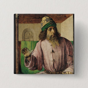 Badge Carré 5 Cm Portrait d'Aristote, c.1475