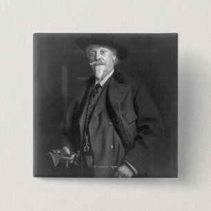 Badge Carré 5 Cm Portrait de "Buffalo Bill" Cody