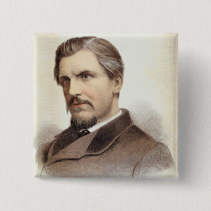 Badge Carré 5 Cm Portrait de capitaine James Augustus Grant