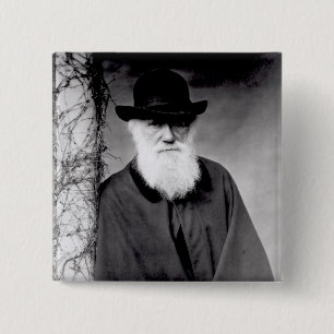 Badge Carré 5 Cm Portrait de Charles Darwin 1881