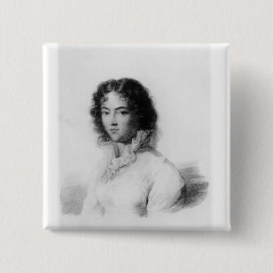 Badge Carré 5 Cm Portrait de Constanze Mozart 1828