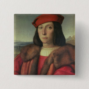 Badge Carré 5 Cm Portrait de della Rovere, duc de Francesco