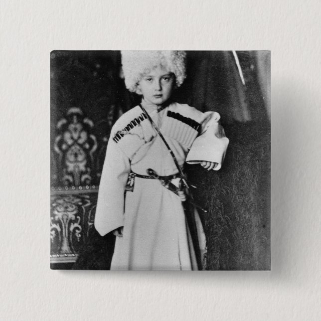 Badge Carré 5 Cm Portrait de duc grand Nicholas Mikhailovich (Devant)