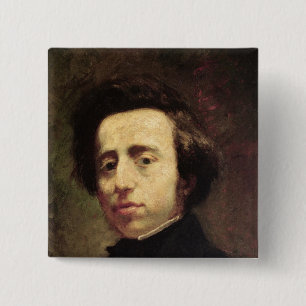 Badge Carré 5 Cm Portrait de Frederic Chopin 2