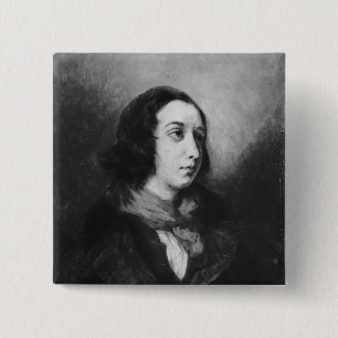 Badge Carré 5 Cm Portrait de George Sand, 1838