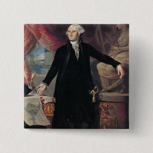 Badge Carré 5 Cm Portrait de George Washington, 1796
