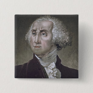 Badge Carré 5 Cm Portrait de George Washington, de 'Le Costume An