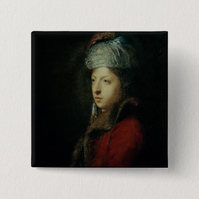 Badge Carré 5 Cm Portrait de Giuseppe Marchi 1753 (Devant)