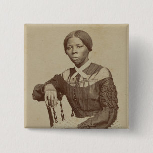 Badge Carré 5 Cm Portrait de Harriet Tubman   1868-69