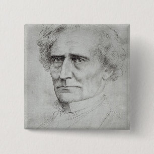 Badge Carré 5 Cm Portrait de Hector Berlioz