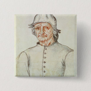Badge Carré 5 Cm Portrait de Hieronymus Bosch