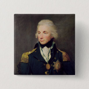 Badge Carré 5 Cm Portrait de Horatio Nelson, vicomte Nelson