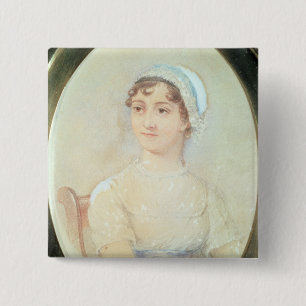 Badge Carré 5 Cm Portrait de Jane Austen