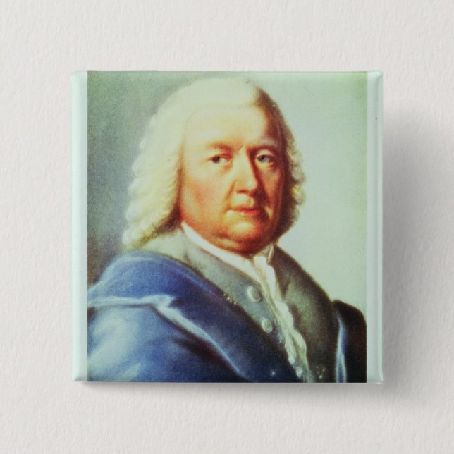 Badge Carré 5 Cm Portrait de Johann Sebastian Bach (Devant)