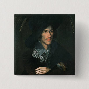 Badge Carré 5 Cm Portrait de John Donne, c.1595