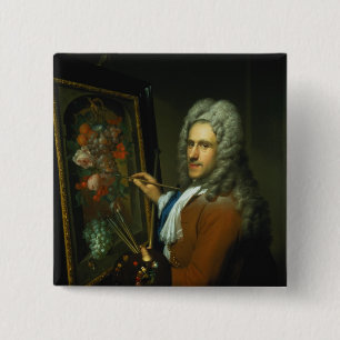 Badge Carré 5 Cm Portrait de l'artiste Coenraet Roepel