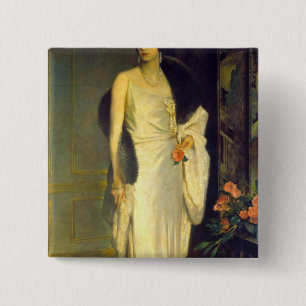 Badge Carré 5 Cm Portrait de Loelia, duchesse de Westminster