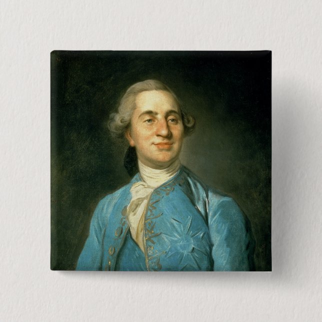 Badge Carré 5 Cm Portrait de Louis XVI 1775 (Devant)