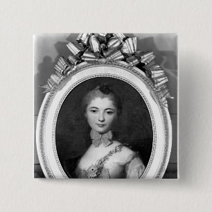 Badge Carré 5 Cm Portrait de Louise Honorine Crozat du Chatel