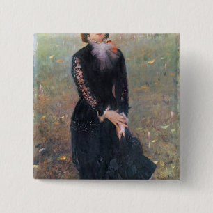 Badge Carré 5 Cm Portrait de Madame Edouard Pailleron, 1879